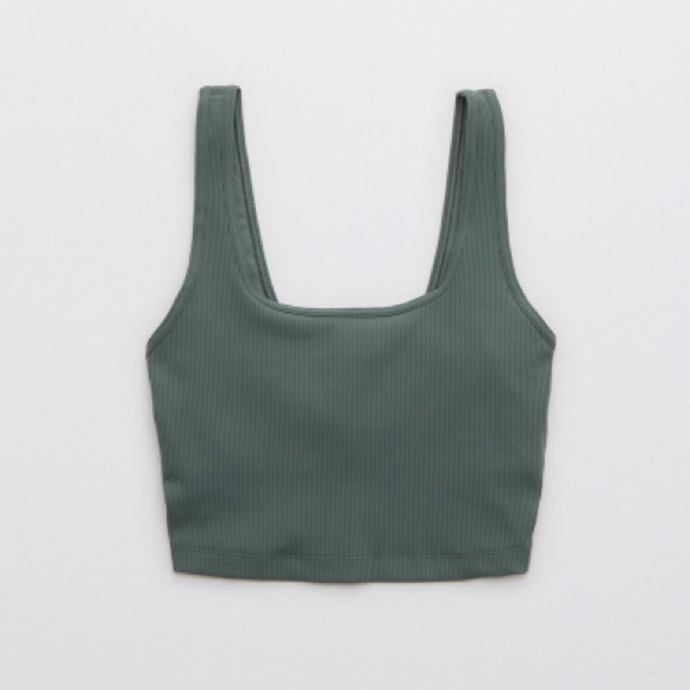 OFFLINE BY AERIE RIBBED
SQUARE NECK LONGLINE SPORTS BRA